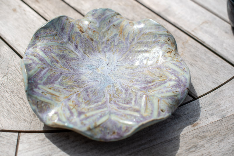 Schaal geschulpt multicolor Turquoise Lavendel