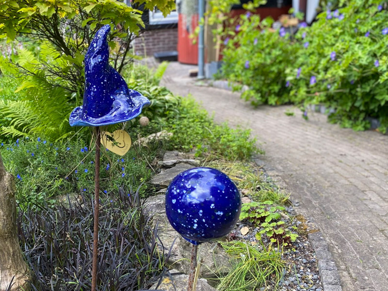 Tuinbol of heksenhoed, wolkenblauw